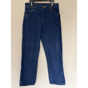 VTG Wrangler Boys' Original Cowboy Cut  Fit Blue Jeans Size 16 Reg Denim EUC